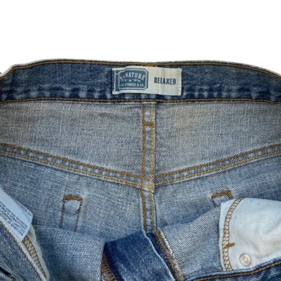Signature Levi Strauss Jeans Men Tag Size 36 x 29 Relaxed Fit Medium Wash Mexico - Picture 6 of 12